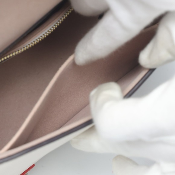 Kate Spade Katie Heart Embellished Small Top Leather Bag in White